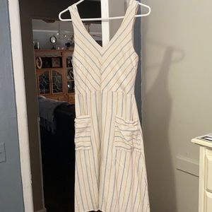 Striped linen dress